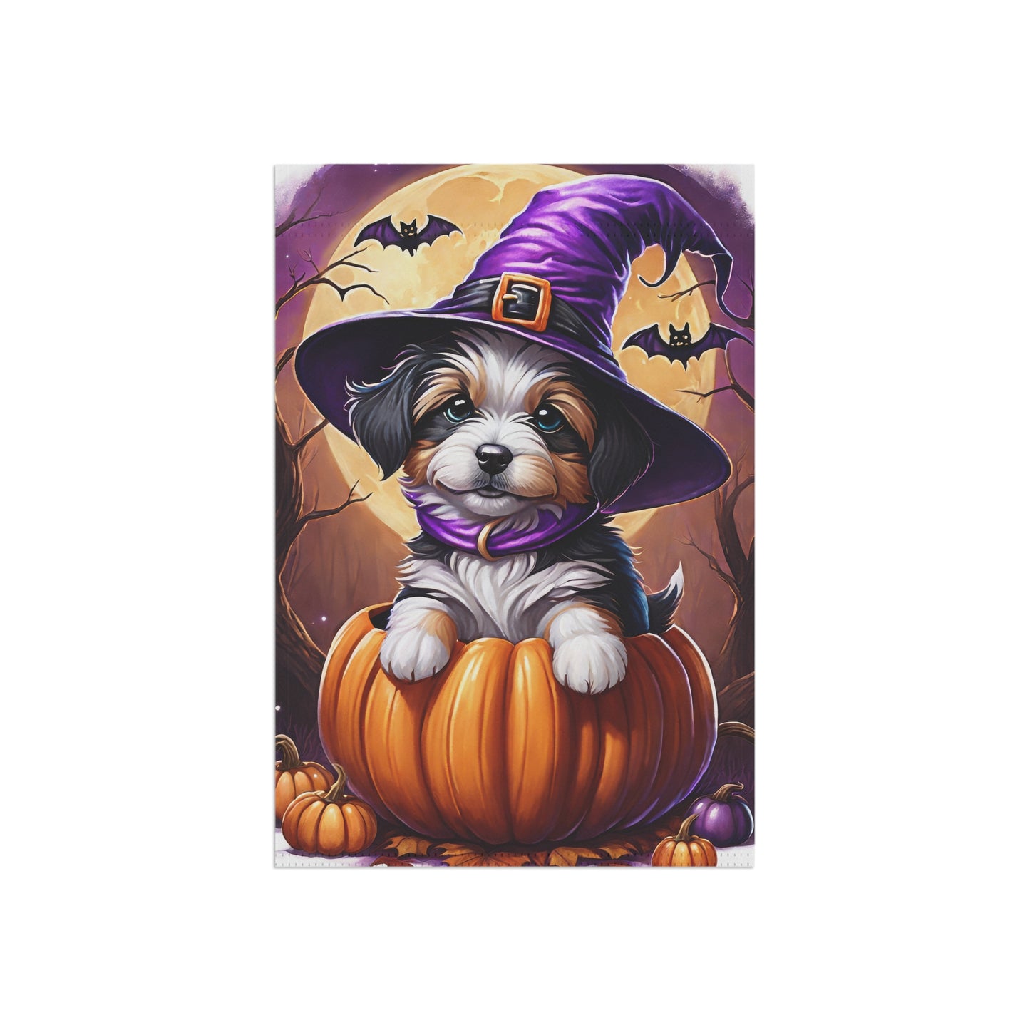 Adorable Halloween Puppy Garden Flag/ House Banner