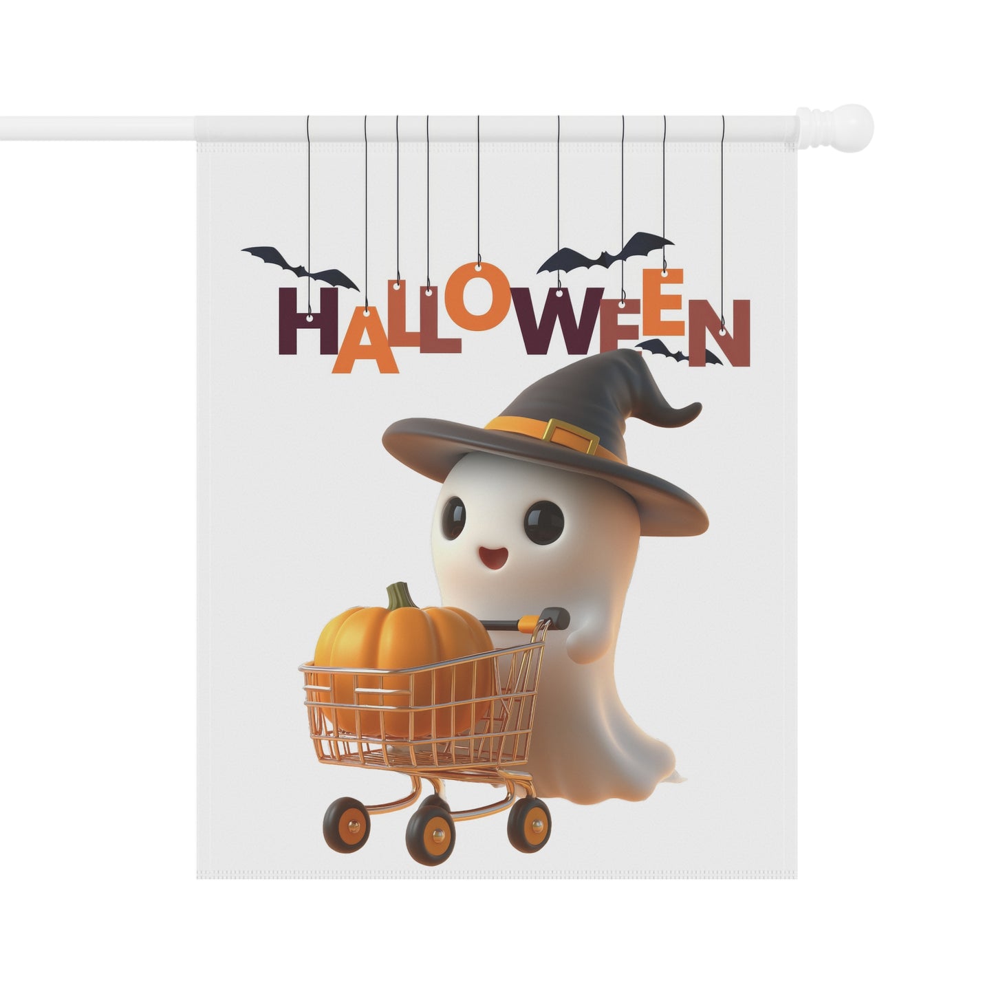 Cute Halloween Ghost Garden Flag