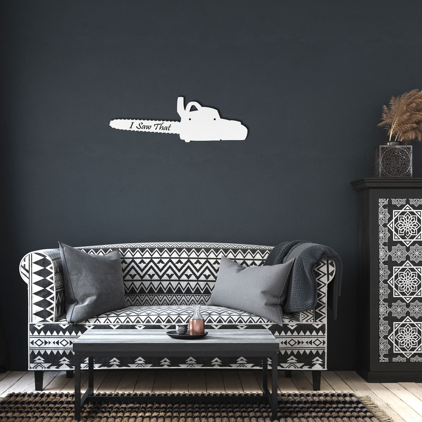 Chainsaw_wall_art_for_man_cave_White_Dark_Living_Room_Mockup.png