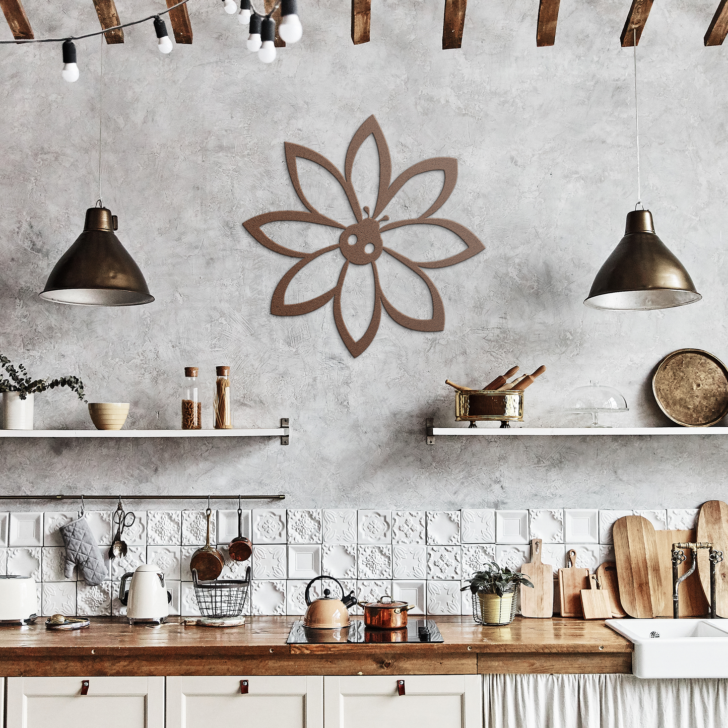 Metal_flower_with_lady_bug_wall_art_deco_Copper_Rustic_Kitchen_Mockup.png