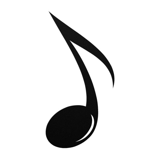 Elegant Single Music Note Metal Wall Art