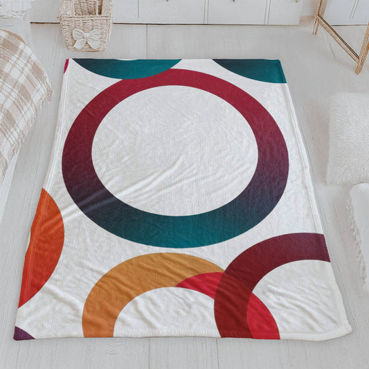 Modern Rings Velveteen Blanket