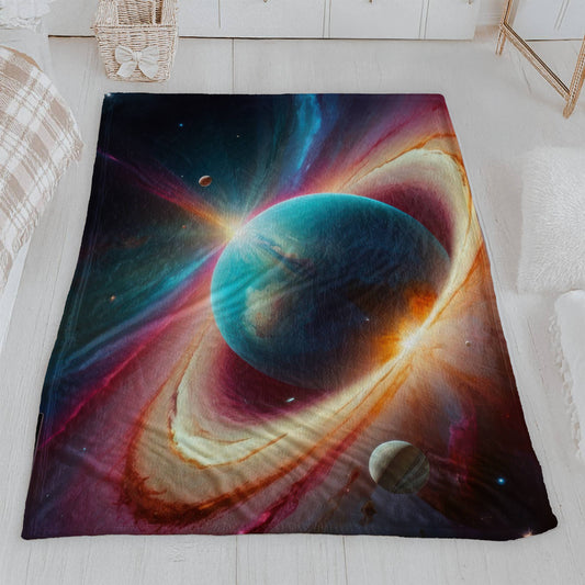 Celestial Orbit Velveteen Blanket