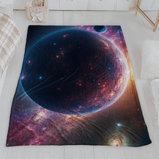 Galactic Planet Velveteen Throw