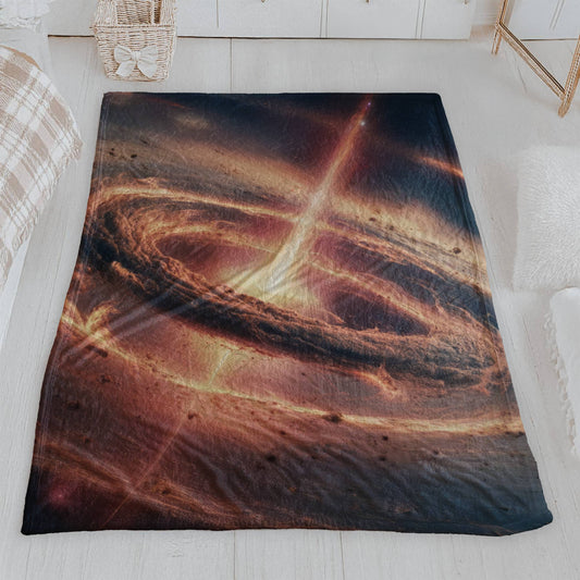Cosmic Jet Stream Velveteen Plush Blanket