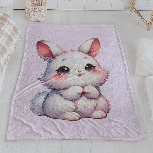Adorable Bunny Velveteen Blanket