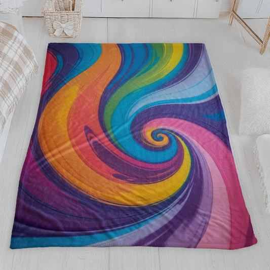 Abstract Swirl Velveteen Blanket