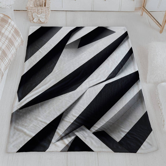 Modern 3D Geometric Velveteen Blanket