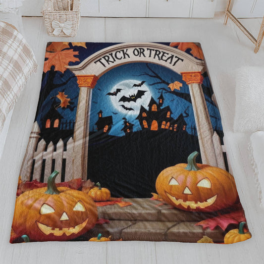 Haunted House Halloween Blanket