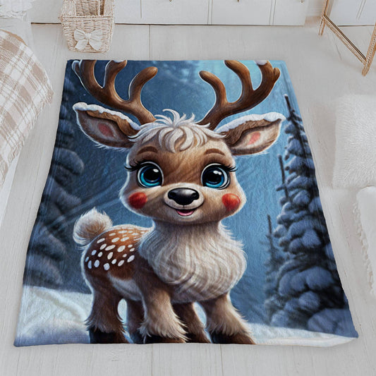 Holiday Reindeer Snuggle Blanket