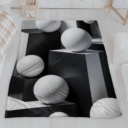 Modern Geometric Velveteen Blanket