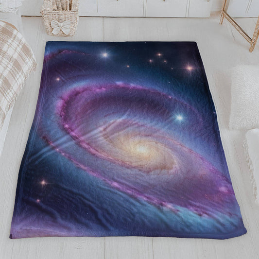 Galactic Spiral Velveteen Blanket