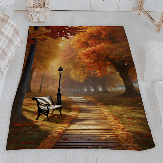Cozy Autumn Velveteen Blanket