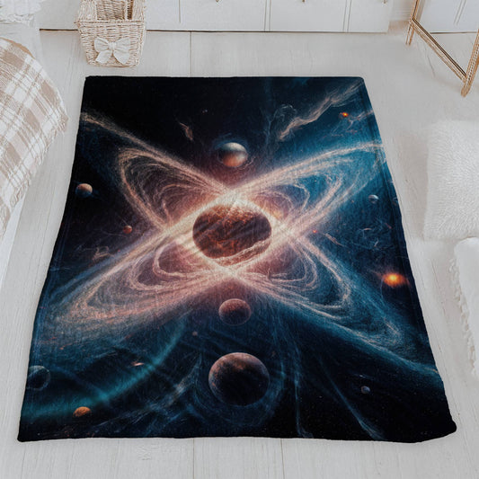 Galactic Cosmos Velveteen Plush Blanket